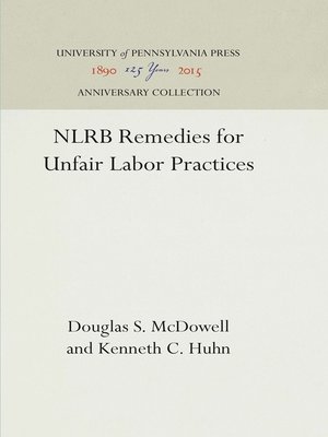 cover image of NLRB Remedies for Unfair Labor Practices